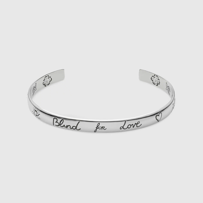 유럽직배송 구찌 GUCCI Gucci Blind For Love bracelet in silver 455242J84000701