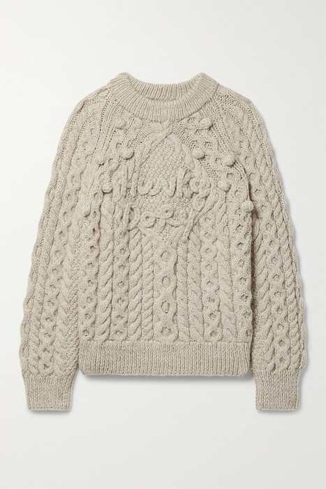 유럽직배송 LINGUA FRANCA Hunky Dory cable-knit wool sweater 27086482323093015
