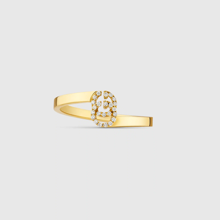 유럽직배송 구찌 GUCCI Gucci GG Running ring in yellow gold with diamonds 457127J85408000