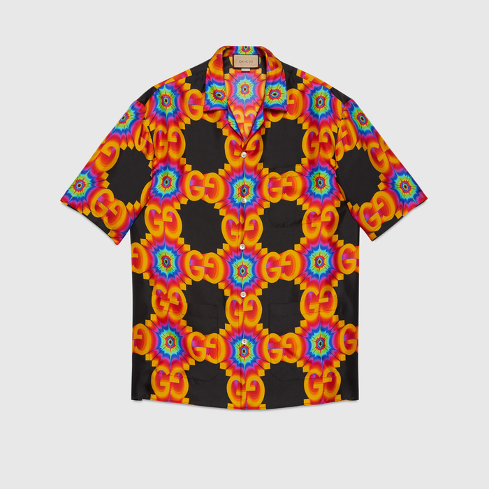 유럽직배송 구찌 GUCCI Gucci GG kaleidoscope silk bowling shirt 675446ZAH3W1128