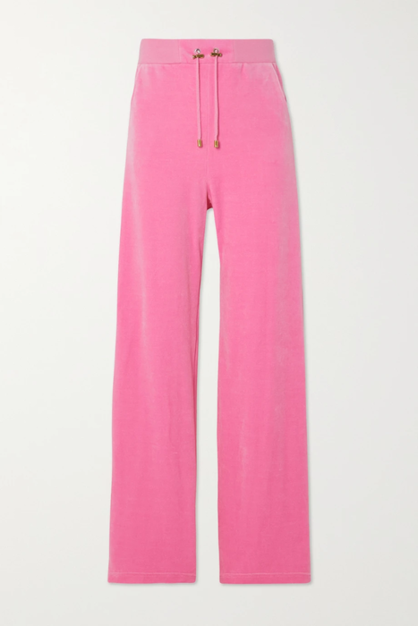 유럽직배송 발망 트랙팬츠 BALMAIN + Barbie appliquéd organic cotton-blend velour wide-leg track pants 22250442026117081