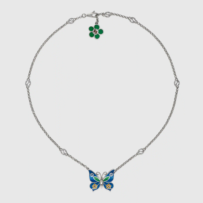 유럽직배송 구찌 GUCCI Gucci Butterfly pendant necklace 679988J89B48520