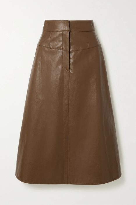 유럽직배송 르비에르 스커트 LVIR Faux leather midi skirt 25185454456254914