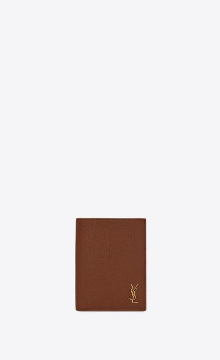 유럽직배송 입생로랑 SAINT LAURENT tiny monogram credit card wallet in grained leather 668736DTI0W2126