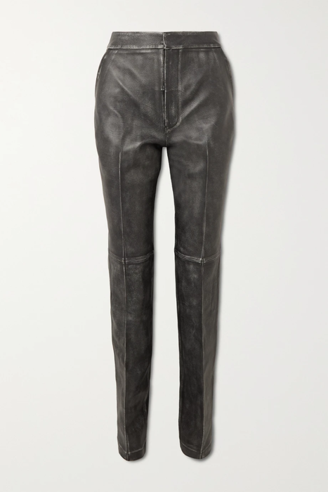 유럽직배송 알렉산더왕 팬츠 ALEXANDER WANG Paneled distressed leather slim-leg pants 24665545640569667