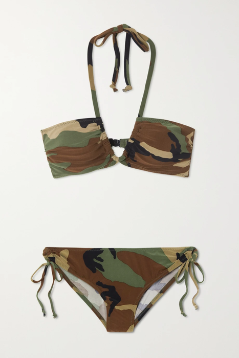 유럽직배송 노르마카말리 비키니 NORMA KAMALI Jason camouflage-print halterneck bikini 24772899113602941