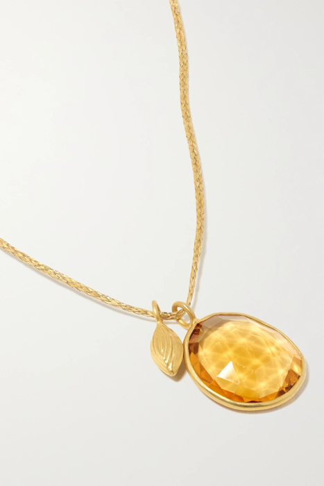 유럽직배송 피파스몰 목걸이 PIPPA SMALL 18-karat gold citrine necklace 25185454456840754