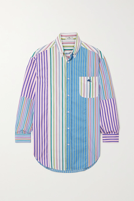 유럽직배송 에트로 셔츠 ETRO Paneled striped cotton shirt 25185454455900156
