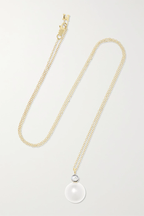 유럽직배송 마테오 목걸이 MATEO 14-karat gold, pearl and diamond necklace 17428787259244901
