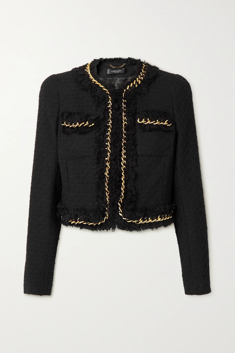유럽직배송 베르사체 자켓 VERSACE Embellished cotton-tweed jacket 25185454456064152