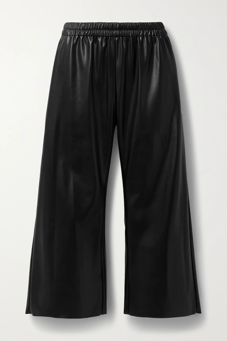 유럽직배송 드보 팬츠 DEVEAUX Oscilla cropped faux leather wide-leg pants 24772899113274698
