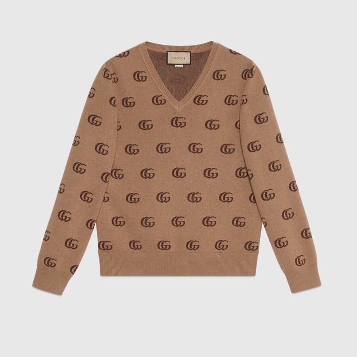 유럽직배송 구찌 GUCCI Gucci GG knit cashmere jacquard jumper 655104XKB3T2668