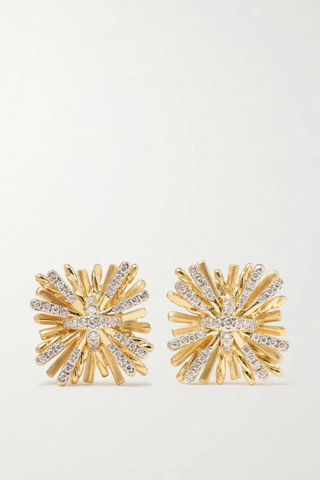 유럽직배송 데이비드율만 귀걸이 DAVID YURMAN Angelika 18-karat gold diamond earrings 29419655932790537