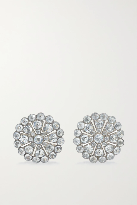 유럽직배송 FRED LEIGHTON Georgian silver diamond clip earrings 34344356236962427