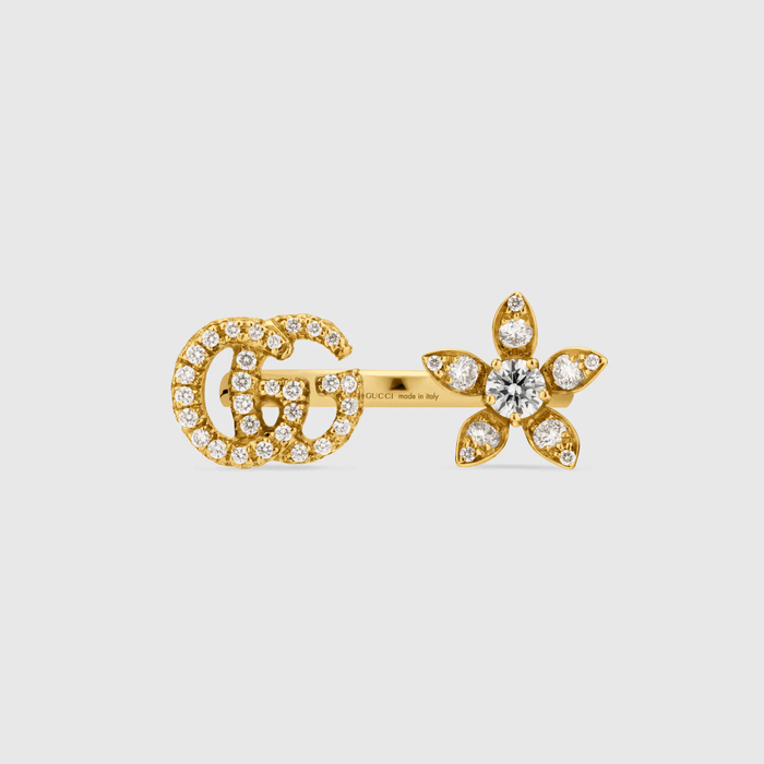 유럽직배송 구찌 GUCCI Gucci - Gucci Flora 18k ring with diamonds 582019J85408000