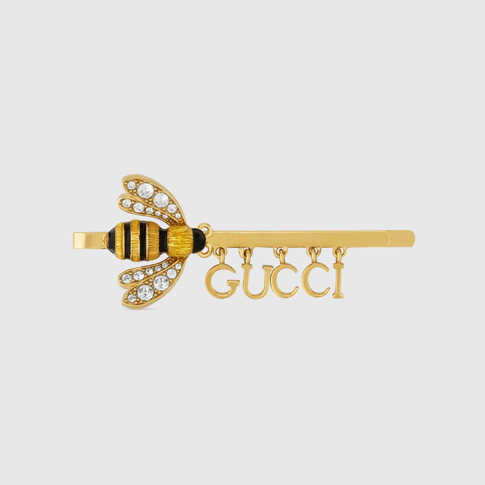 유럽직배송 구찌 GUCCI Gucci - Bee hair slide with Gucci script 679017I66568097