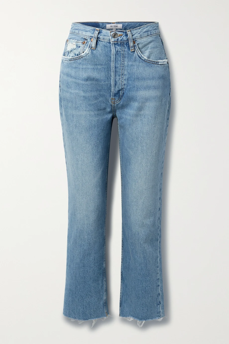 유럽직배송 리던 청바지 RE/DONE 70s High Rise Stove Pipe distressed straight-leg jeans 27086482322957035