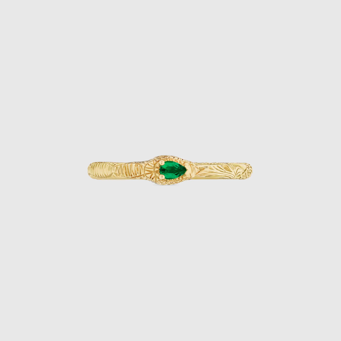 유럽직배송 구찌 GUCCI Gucci Ouroboros 18k ring with emerald 679103I19Z08067