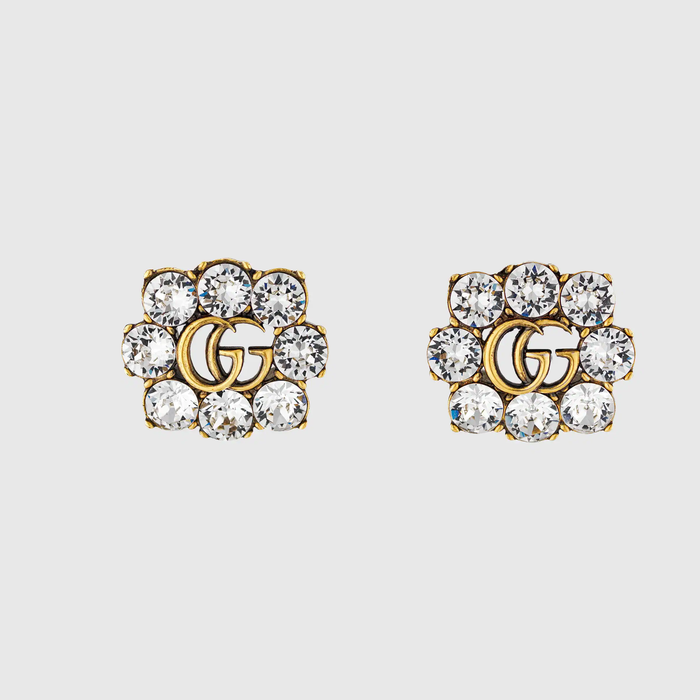 유럽직배송 구찌 GUCCI Gucci Crystal Double G earrings 645684J1D508062