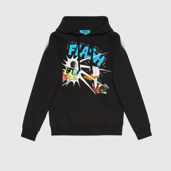 유럽직배송 구찌 GUCCI Gucci - Disney x Gucci Donald Duck hooded sweatshirt 623244XJDAI1043