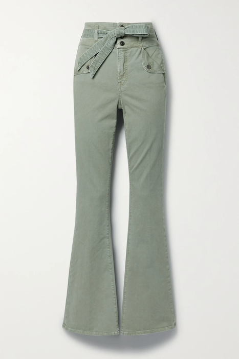 유럽직배송 베로니카비어드 VERONICA BEARD Giselle belted high-rise flared jeans 24772899113390380