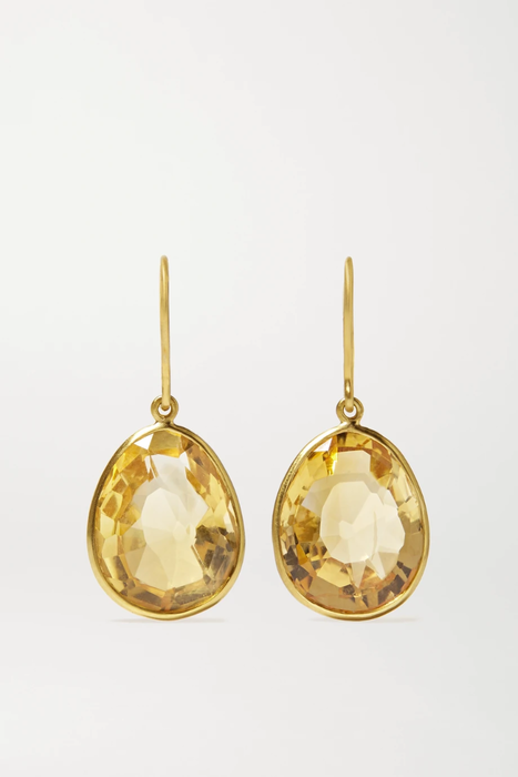 유럽직배송 피파스몰 귀걸이 PIPPA SMALL 18-karat gold citrine earrings 25458910981795641