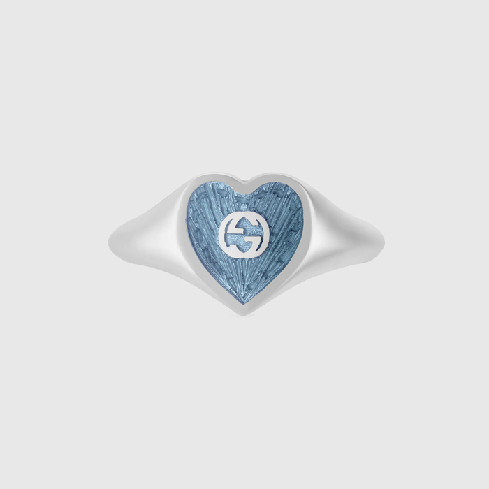 유럽직배송 구찌 GUCCI Gucci Ring with Interlocking G enamel heart 645544J84108183