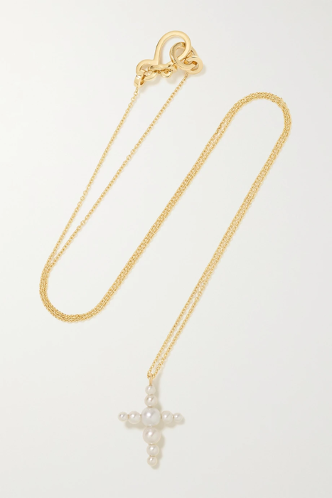 유럽직배송 SOPHIE BILLE BRAHE Petite Fellini 14-karat gold pearl necklace 11452292647280526