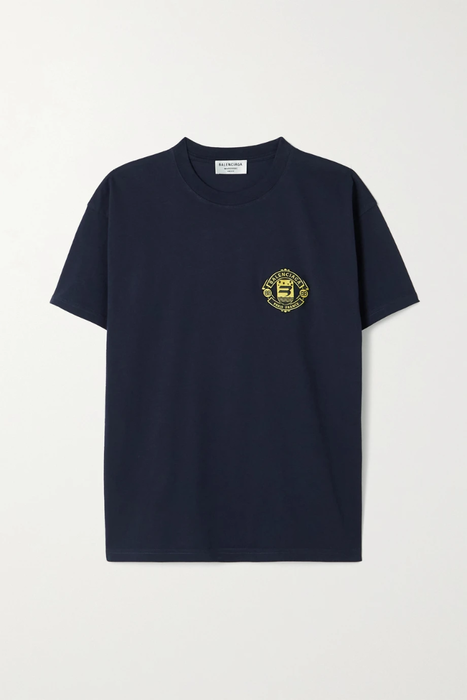 유럽직배송 발렌시아가 티셔츠 BALENCIAGA Appliquéd cotton-jersey T-shirt 38063312418575962