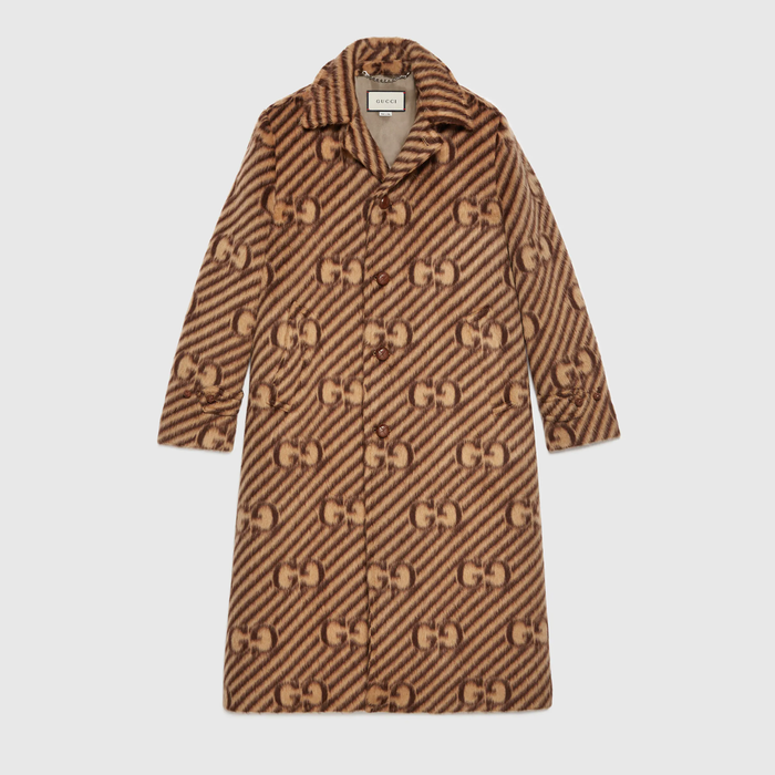 유럽직배송 구찌 코트 GUCCI GG stripe wool coat with Gucci label 639261Z8AMH2668
