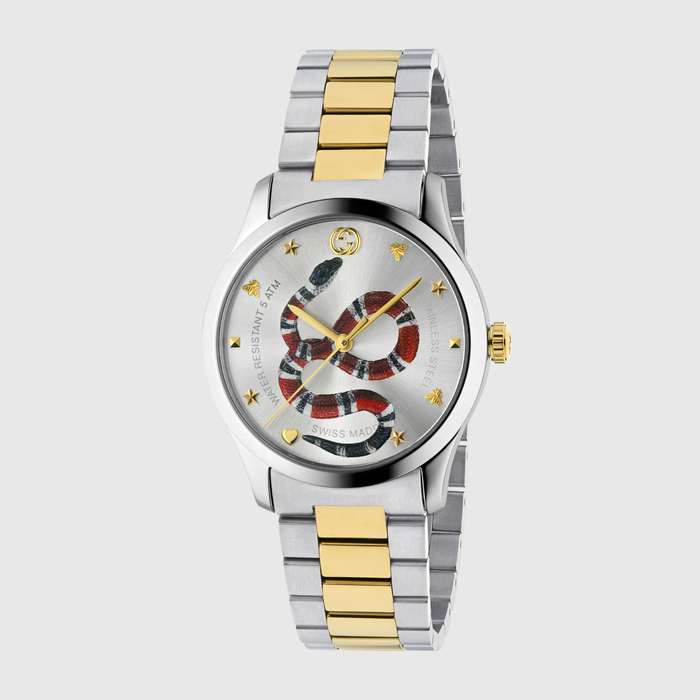 유럽직배송 구찌 GUCCI Gucci G-Timeless watch, 38mm 530237I86008486