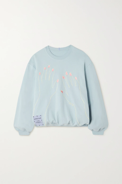유럽직배송 알렉산더맥퀸 스웻셔츠 MCQ ALEXANDER MCQUEEN Striae embroidered cotton-jersey sweatshirt 24665545640575904