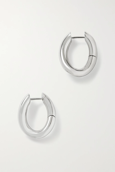 유럽직배송 발렌시아가 귀걸이 BALENCIAGA Loop XS silver-tone hoop earrings 32027475399480378