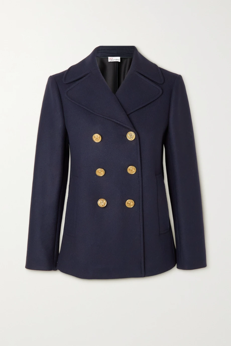 유럽직배송 레드발렌티노 자켓 REDVALENTINO Double-breasted wool-blend twill jacket 25185454456204912