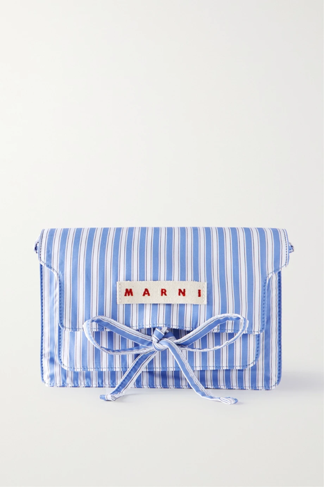 유럽직배송 마르니 숄더백 MARNI Trunk medium striped cotton-poplin shoulder bag 22250442026208880