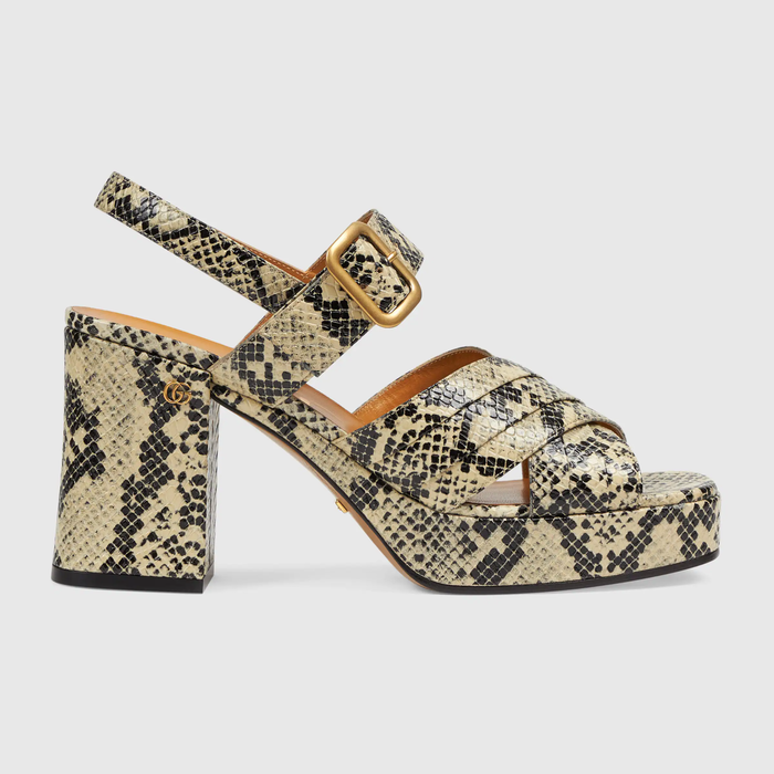 유럽직배송 구찌 GUCCI Gucci Women&#039;s python print sandal 65638319Y009719