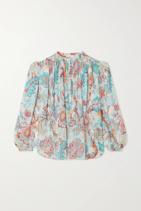 유럽직배송 에트로 블라우스 ETRO Pleated floral-print silk-chiffon blouse 25185454455900153