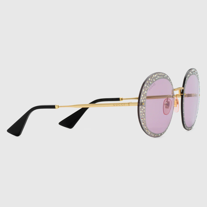 유럽직배송 구찌 GUCCI Gucci Round-frame sunglasses with crystals 663744I33308052