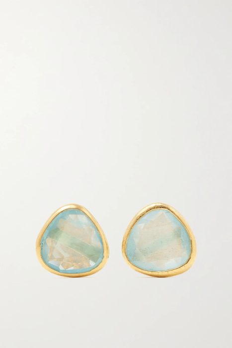 유럽직배송 피파스몰 귀걸이 PIPPA SMALL Classic 18-karat gold aquamarine earrings 25185454456840759