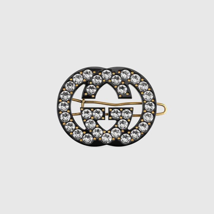 유럽직배송 구찌 GUCCI Gucci Crystal Interlocking G hair clip 627917I12GO8520
