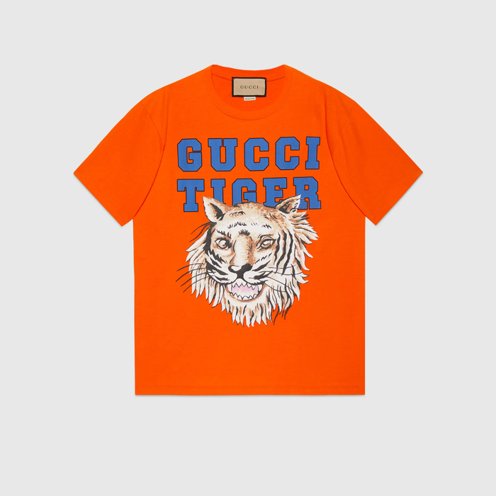 유럽직배송 구찌 GUCCI Gucci - Gucci Tiger cotton T-shirt 548334XJD3X7548