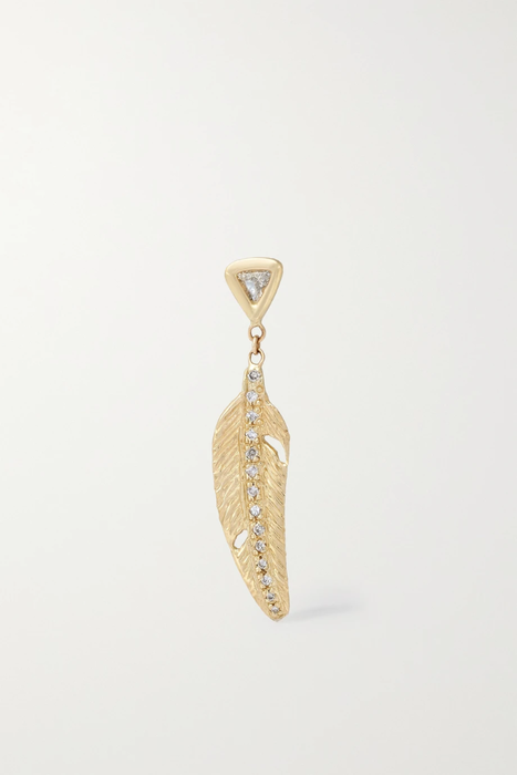 유럽직배송 잭키에이슈 귀걸이 JACQUIE AICHE 14-karat gold diamond single earring 13452677151645974