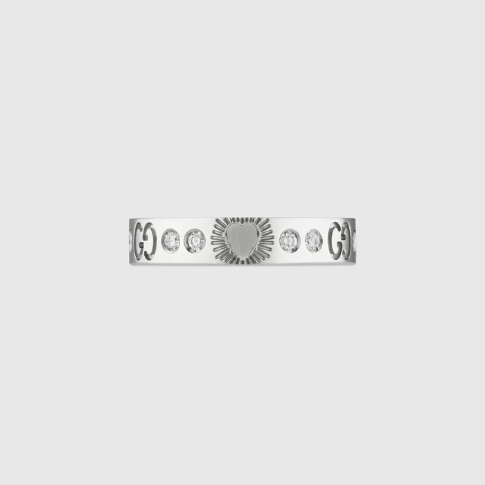 유럽직배송 구찌 GUCCI Gucci Icon 18k hearts ring with diamonds 662055J85689066