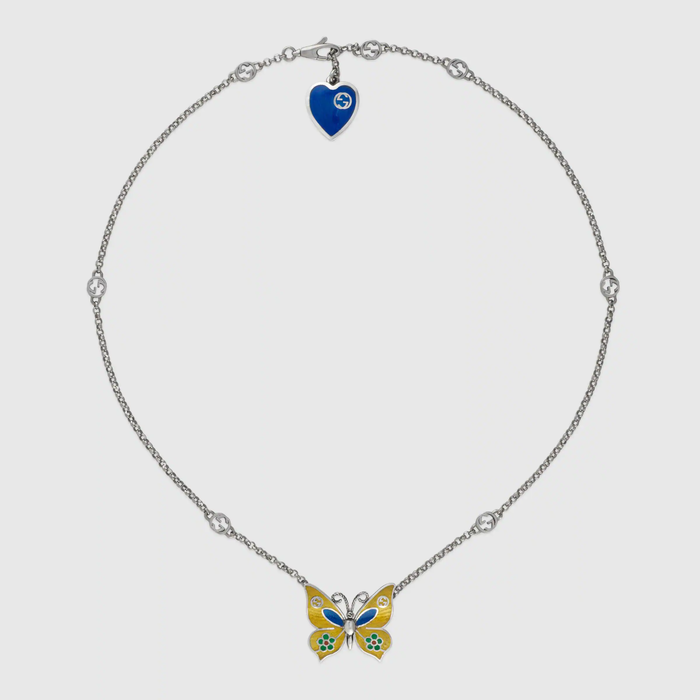 유럽직배송 구찌 GUCCI Gucci Butterfly pendant necklace 679866J89B48519