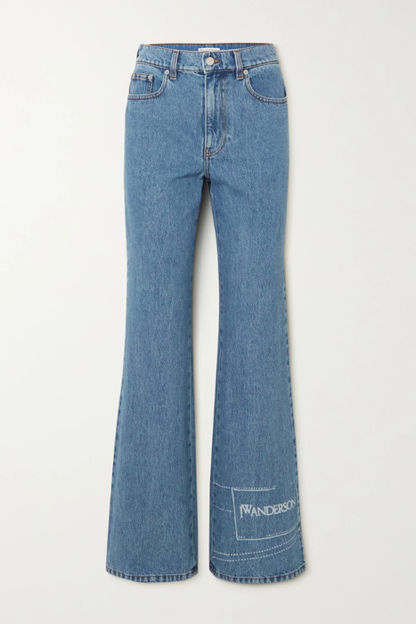 유럽직배송 JW앤더슨 청바지 JW ANDERSON Printed high-rise bootcut jeans 24772899113271585