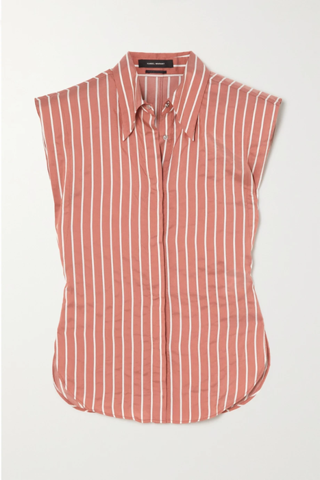 유럽직배송 이자벨마랑 ISABEL MARANT Enza striped silk and cupro-blend shirt 25185454455638474