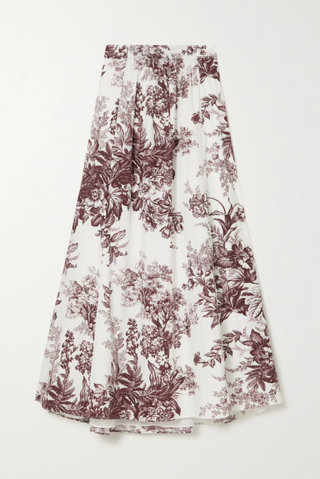 유럽직배송 에르뎀 스커트 ERDEM Bernadette pleated floral-print cotton-poplin midi skirt 25185454455828561