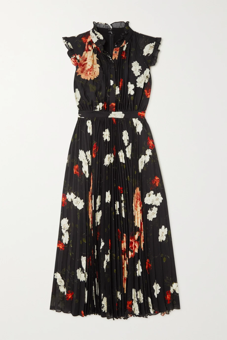 유럽직배송 에르뎀 원피스 ERDEM Roisin ruffled pleated floral-print georgette midi dress 25185454455828568