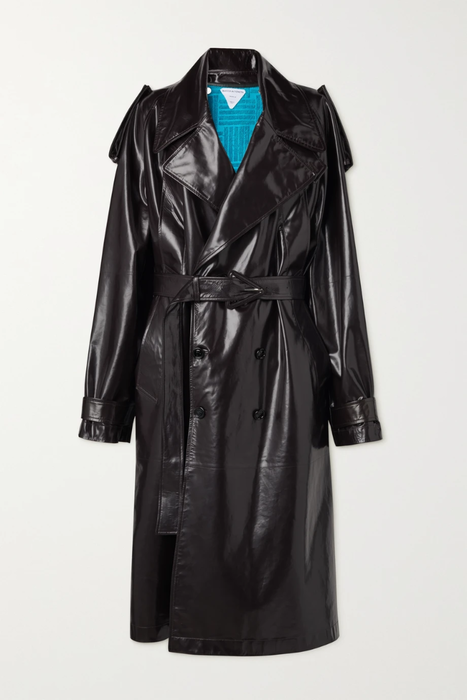 유럽직배송 보테가베네타 트렌치코트 BOTTEGA VENETA Belted glossed-leather trench coat 20346390235759790