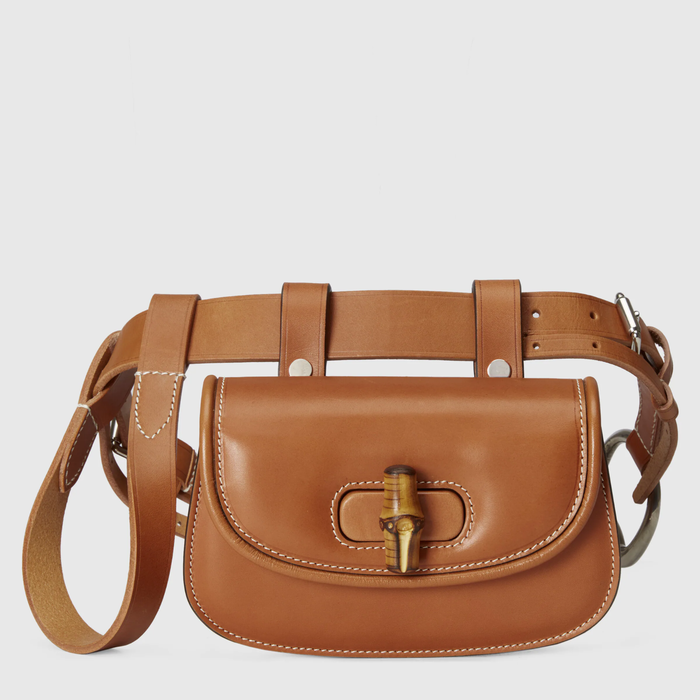 유럽직배송 구찌 벨트백 GUCCI Mini belt bag with Bamboo 681137UN5AN2176